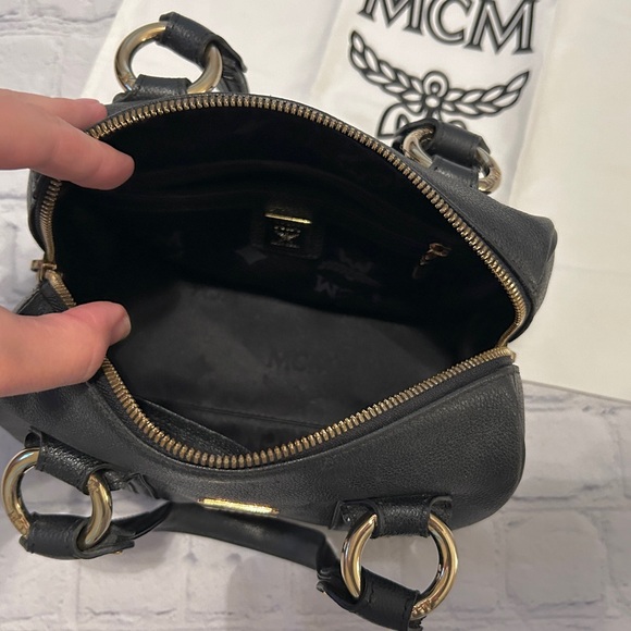 MCM Black Mini Boston Bag - EUC With Dust Bag - Picture 14 of 16